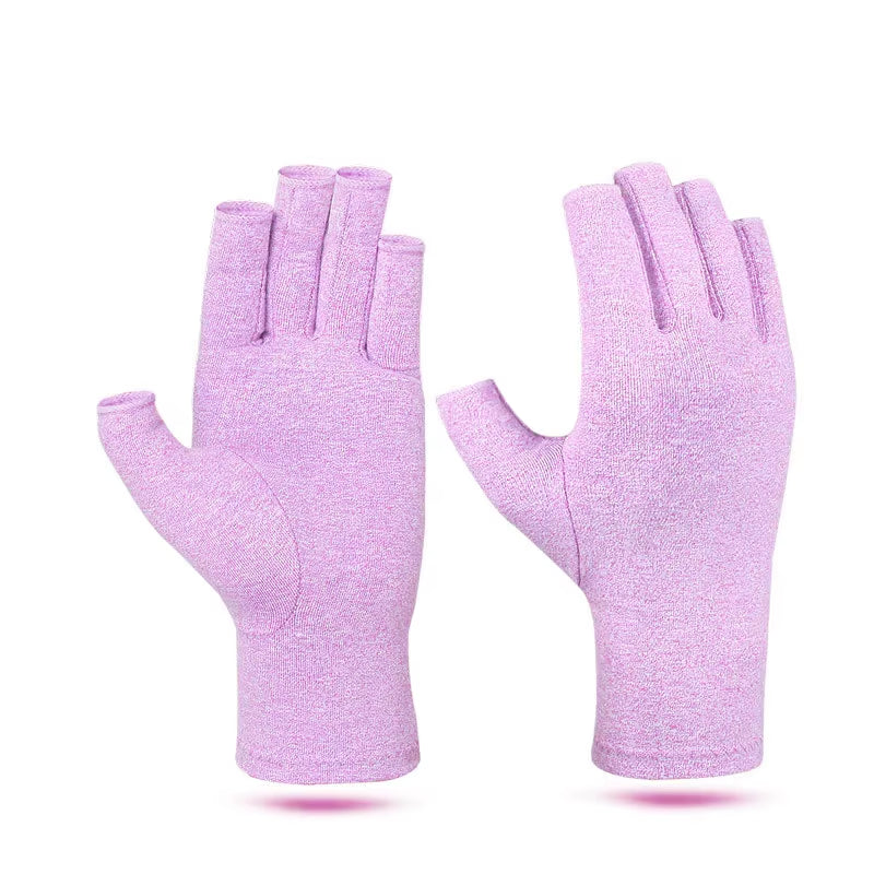 Relieve Hand Discomfort with 1Pair Fingerless Compression Gloves