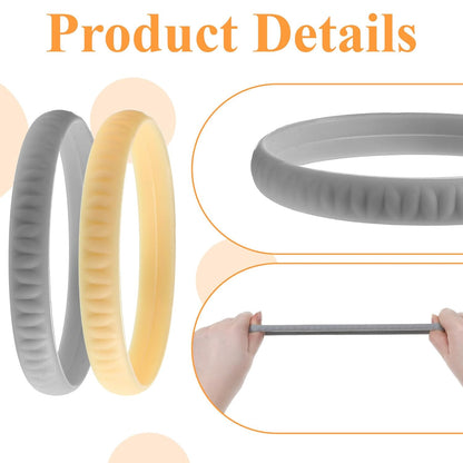 Patellar Tendon Support Strap 4Pcs Silicone Patella Knee Strap | Knee Pain Relief, Patella Band, for Basketball Running, Tendon Brace Support Straps, Hiking Soccer Jumpers