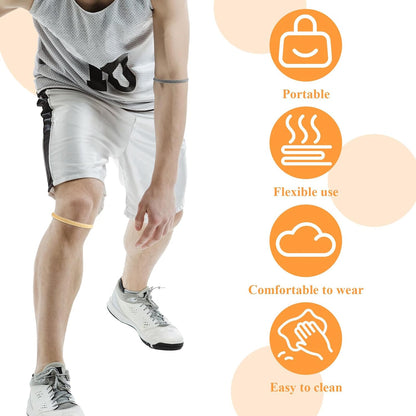 Patellar Tendon Support Strap 4Pcs Silicone Patella Knee Strap | Knee Pain Relief, Patella Band, for Basketball Running, Tendon Brace Support Straps, Hiking Soccer Jumpers