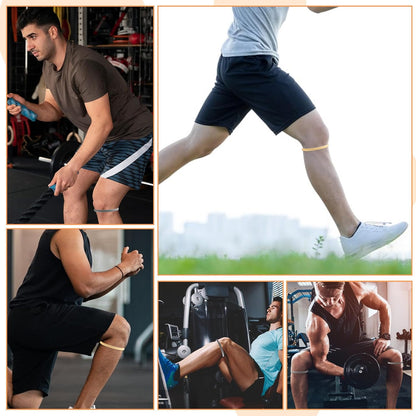 Patellar Tendon Support Strap 4Pcs Silicone Patella Knee Strap | Knee Pain Relief, Patella Band, for Basketball Running, Tendon Brace Support Straps, Hiking Soccer Jumpers