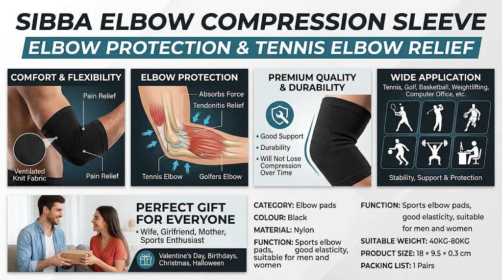 Active Support Elbow Compression Sleeve 1 Piece