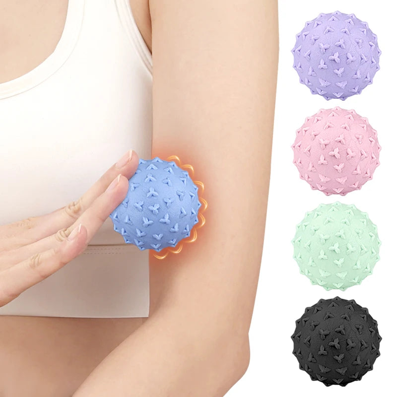 Soft Triangular-Nibbed TPE Foam Roller Ball for Leg Foot Hand Relaxation Yoga Massage and Fitness