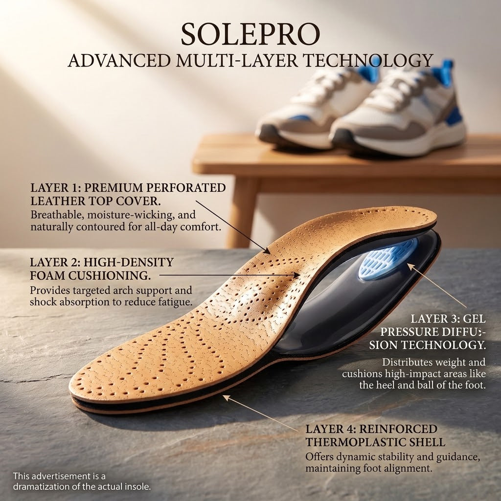 SolePro Medical Insole Plantar Fasciitis Pain Relief 1 Piece