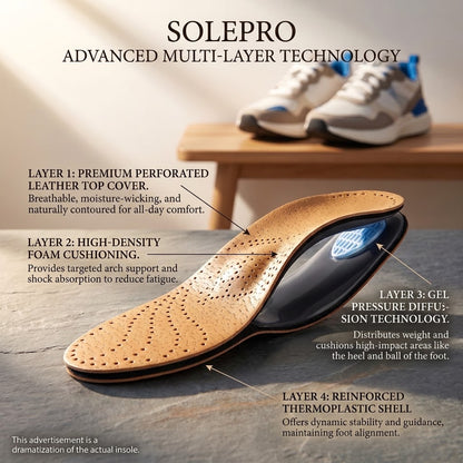 SolePro Medical Insole Plantar Fasciitis Pain Relief 1 Piece