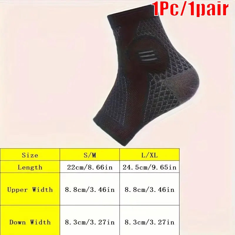 1Pc/1Pair Knitted Breathable Ankle Support Brace, Best Ankle Compression Support Brace for Foot and Heel